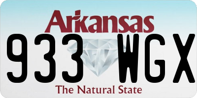 AR license plate 933WGX