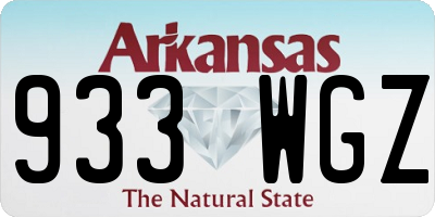 AR license plate 933WGZ