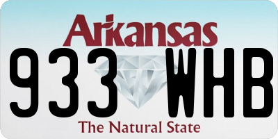 AR license plate 933WHB