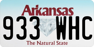 AR license plate 933WHC