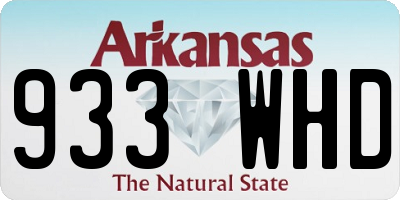 AR license plate 933WHD