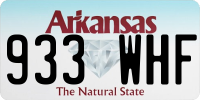 AR license plate 933WHF