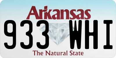 AR license plate 933WHI