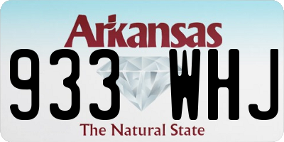 AR license plate 933WHJ
