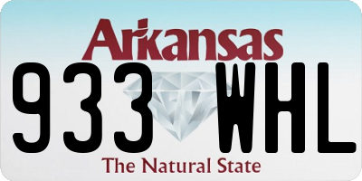 AR license plate 933WHL