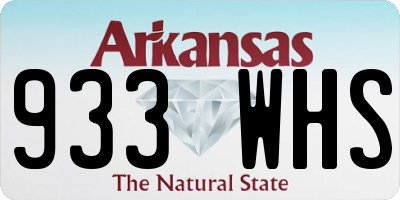 AR license plate 933WHS