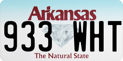 AR license plate 933WHT