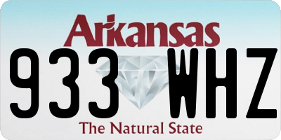 AR license plate 933WHZ