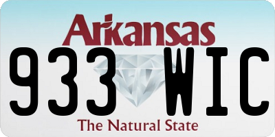 AR license plate 933WIC