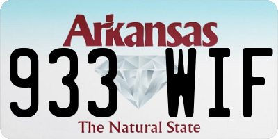 AR license plate 933WIF