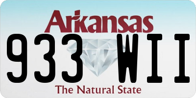 AR license plate 933WII