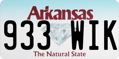 AR license plate 933WIK