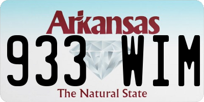AR license plate 933WIM