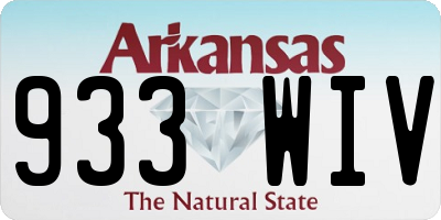AR license plate 933WIV