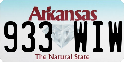 AR license plate 933WIW