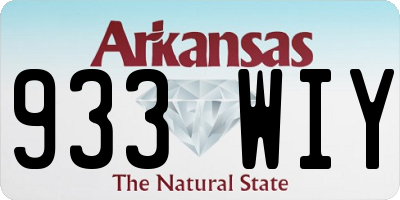 AR license plate 933WIY