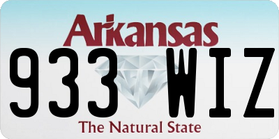 AR license plate 933WIZ