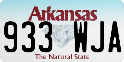 AR license plate 933WJA