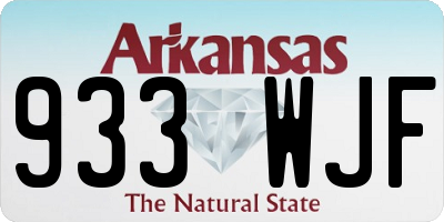 AR license plate 933WJF