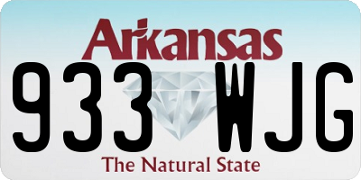 AR license plate 933WJG