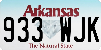 AR license plate 933WJK