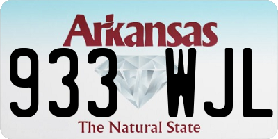 AR license plate 933WJL