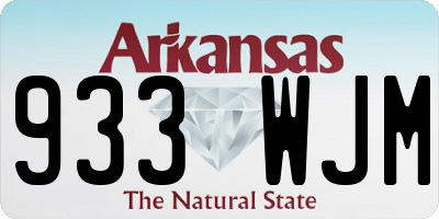 AR license plate 933WJM