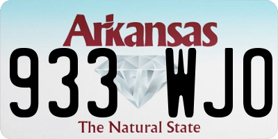 AR license plate 933WJO