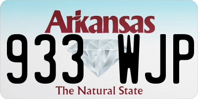 AR license plate 933WJP