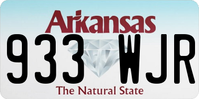 AR license plate 933WJR