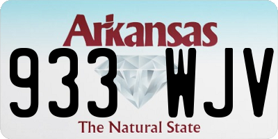 AR license plate 933WJV