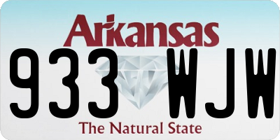 AR license plate 933WJW