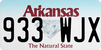 AR license plate 933WJX