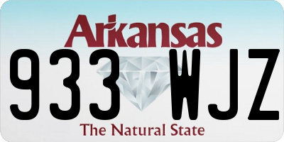 AR license plate 933WJZ