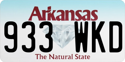 AR license plate 933WKD