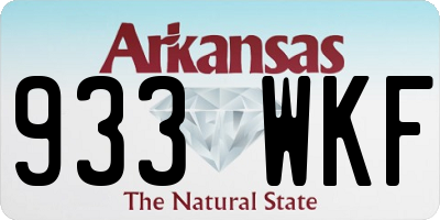 AR license plate 933WKF