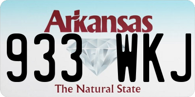 AR license plate 933WKJ