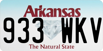 AR license plate 933WKV