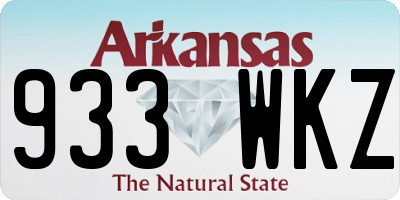 AR license plate 933WKZ