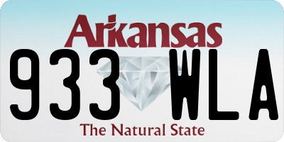 AR license plate 933WLA