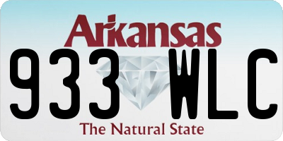 AR license plate 933WLC