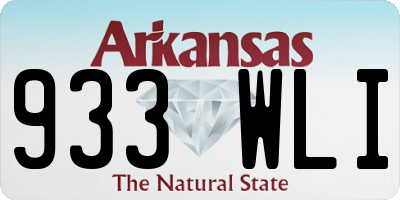 AR license plate 933WLI