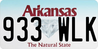 AR license plate 933WLK