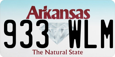 AR license plate 933WLM