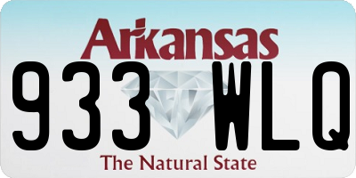 AR license plate 933WLQ