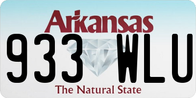 AR license plate 933WLU
