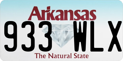 AR license plate 933WLX