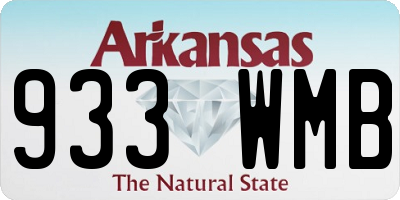 AR license plate 933WMB