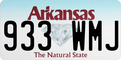 AR license plate 933WMJ