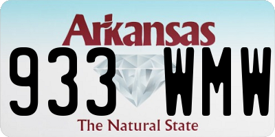 AR license plate 933WMW